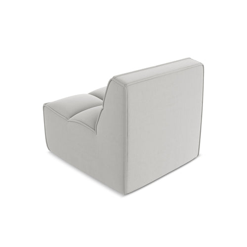 LaMiaSofa Bankmodule midden Belluno - velours - zilver - 80x93x75