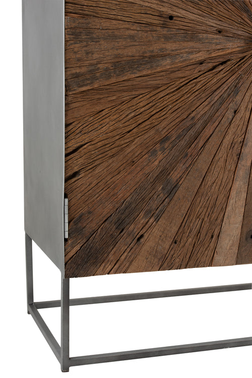 J-Line kast Shanil 2 Deuren - hout/ijzer - naturel