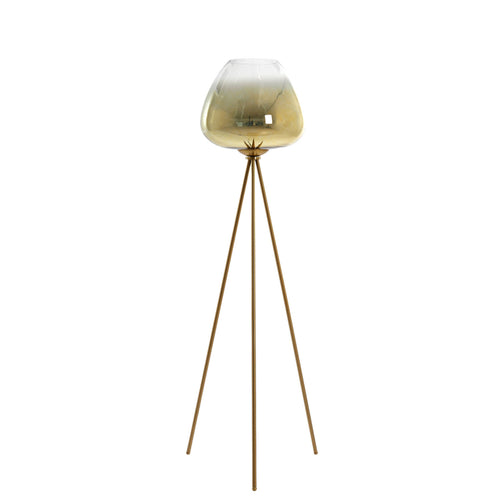 Light & Living vloerlamp  - goud - 42x42x146 cm