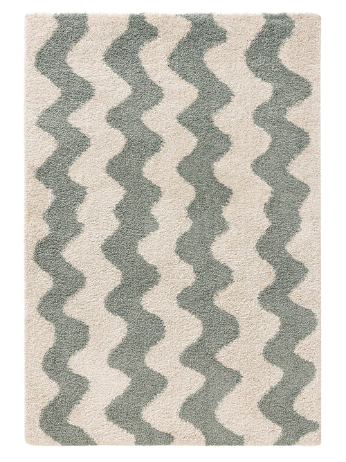 benuta shaggy vloerkleed Louise - groen - 200x290 cm