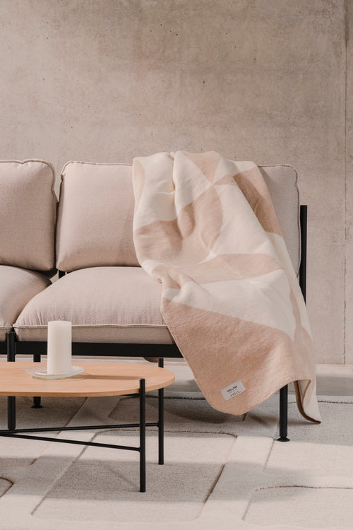 noo.ma TUL Katoenen deken - Creme Beige - vtwonen shop