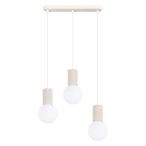 Sollux Lighting Hanglamp HALO 3L beige - 40x6x120cm