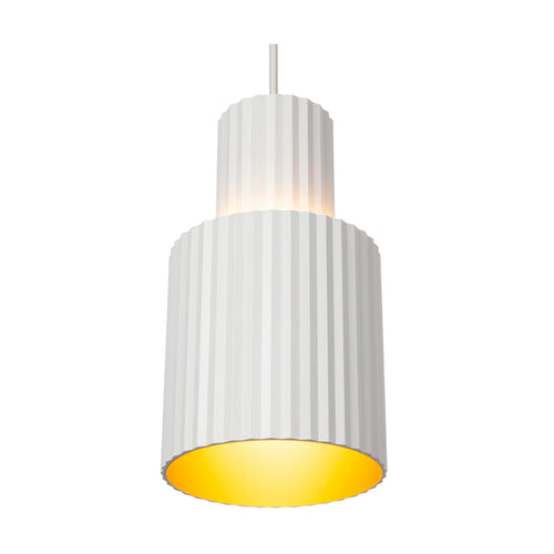 Atmooz hanglamp Osumi - wit - Ø 12 x H 25 cm - E27