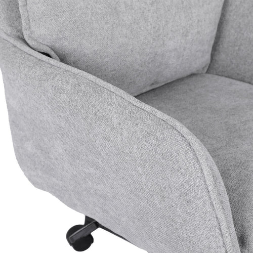 HOME DELUXE bureaustoel CORA geweven stof grijs - in hoogte verstelbaar - vtwonen shop