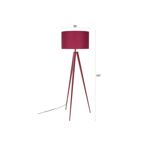 Zuiver Tripod Vloerlamp Marsala Rood