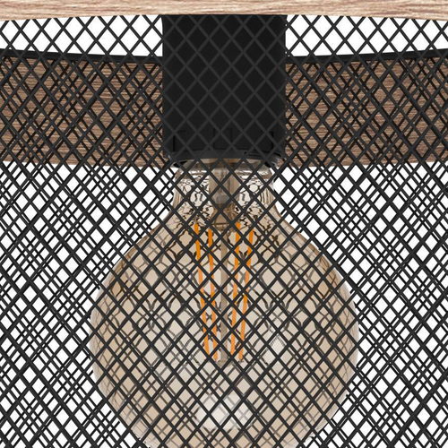 EGLO plafondlamp Kilnsdale - e27 - ø 38 cm - zwart/bruin