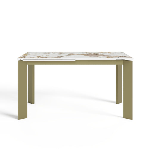 Sia Home - Uitschuifbare tafels LINEA - Keramiek - Pandora en goud - 190cm