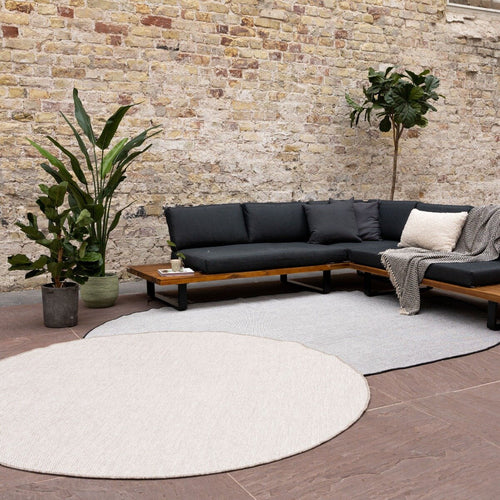 Buitenkleed Ovaal Mono - Zwart/Wit - Dubbelzijdig - EVA Interior - 200 x 290 cm