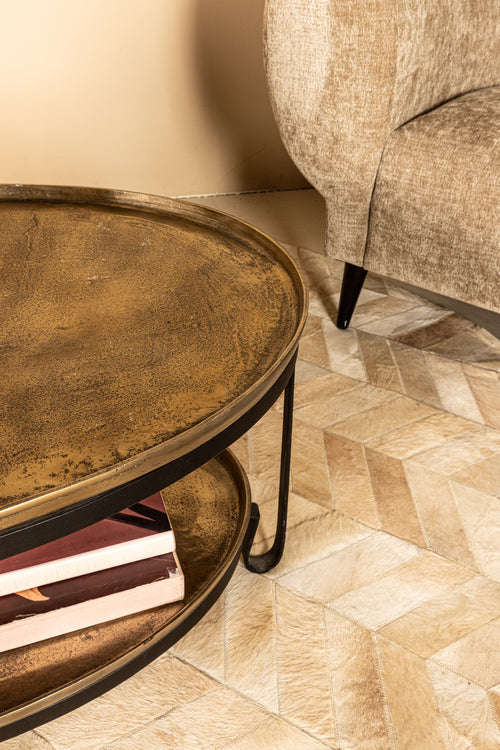 PTMD salontafel Kae - goud - 96.5x58.5x44.5cm