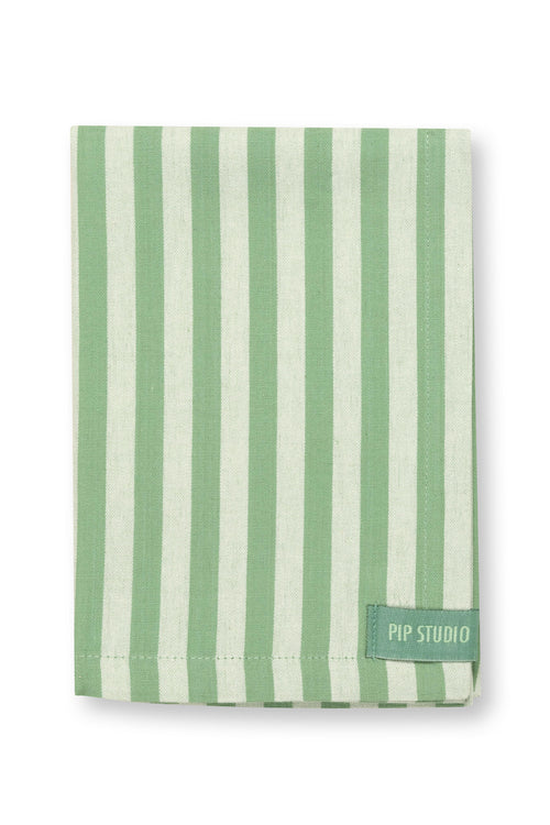 Pip Studio - Servetten Stripes - Lichtgroen - 40x40 cm - Set van 4