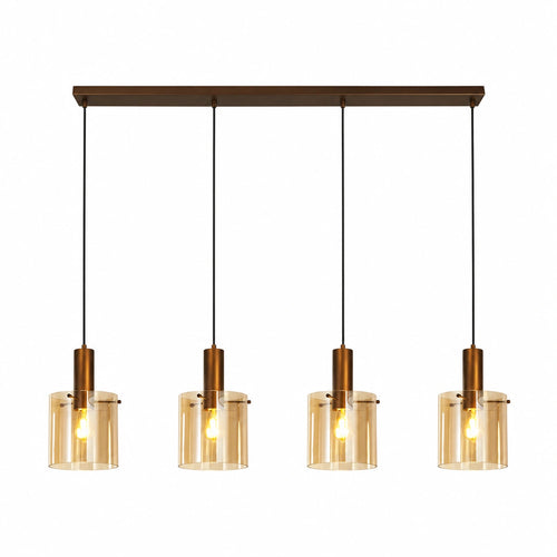 Searchlight hanglamp Sweden - 4 lichts - 142  x 150   cm - bruin