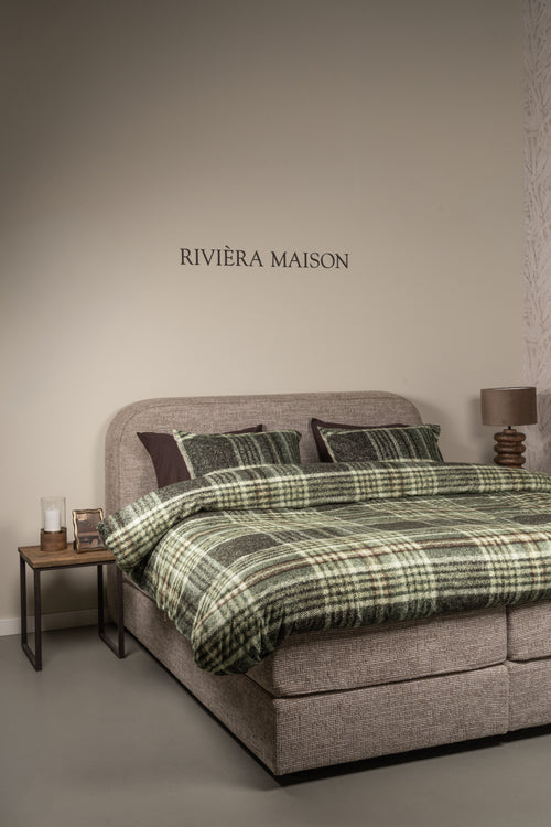 Rivièra Maison Dekbedovertrek Elliot - 200 x 200/220 cm - Groen