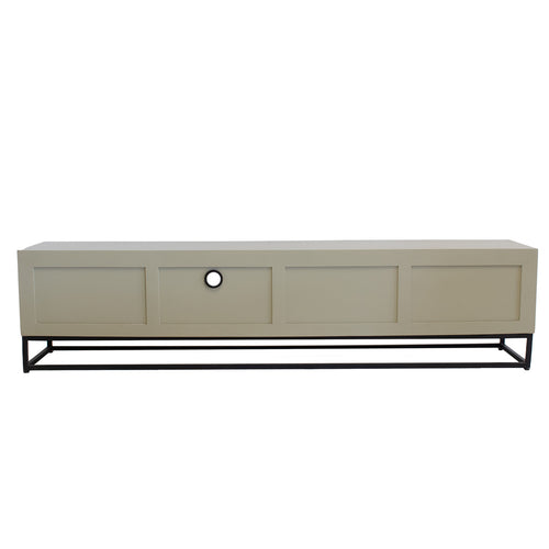 Giga Meubel Tv-meubel Cervi - Mangohout/Metaal - Taupe - 210x42x50cm - vtwonen shop