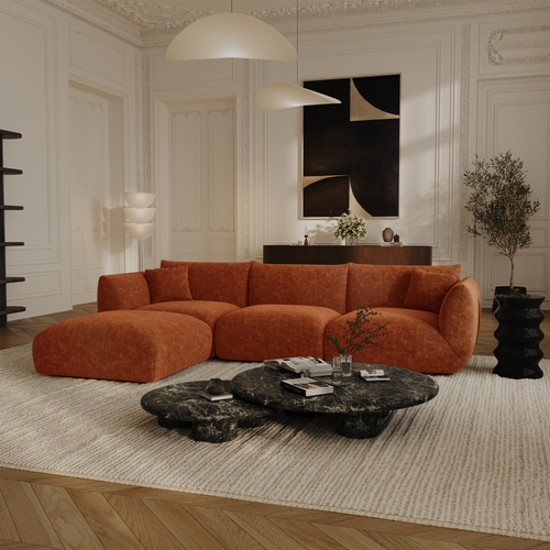 Sia Home - Modulaire hoekbank NOOMA - chenillefluweel  313cm