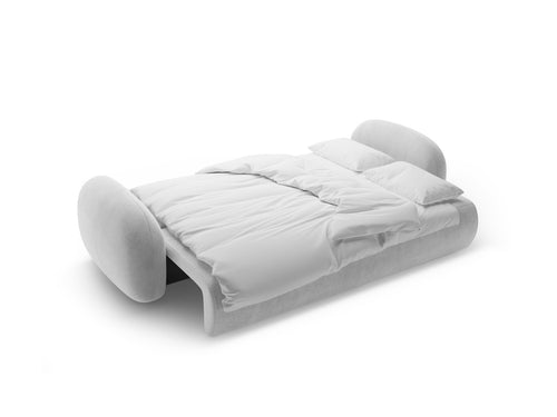 Cosmopolitan Design Slaapbank met opbergdoos Tonale 3-zits, flueel grijs - 105x262x88cm