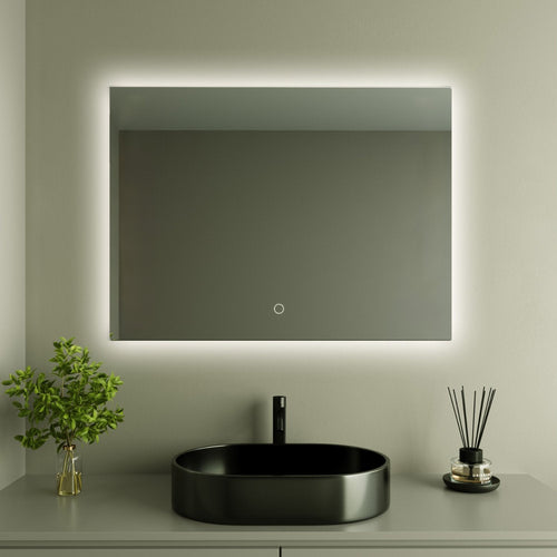 LOMAZOO badkamerspiegel Bryce - met LED verlichting & anti condens - rechthoekig - 80 x 60 cm