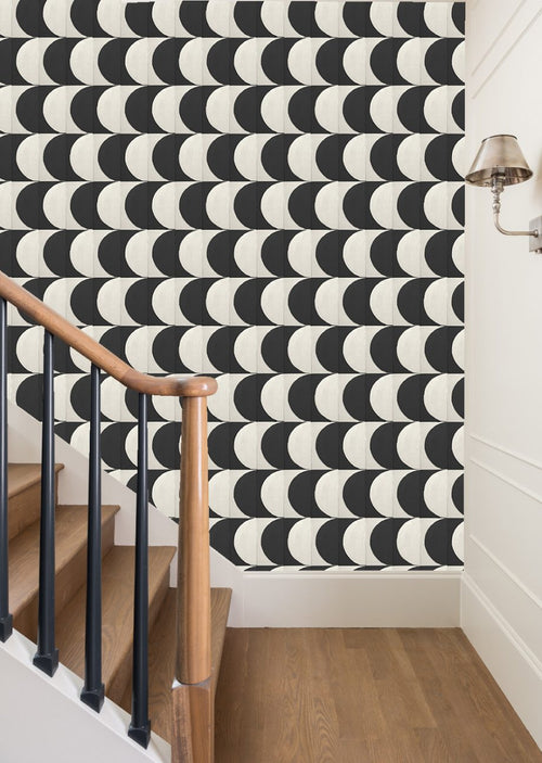 Catchii Behang Mosaique Monday Beige/Black/cognac - vtwonen shop