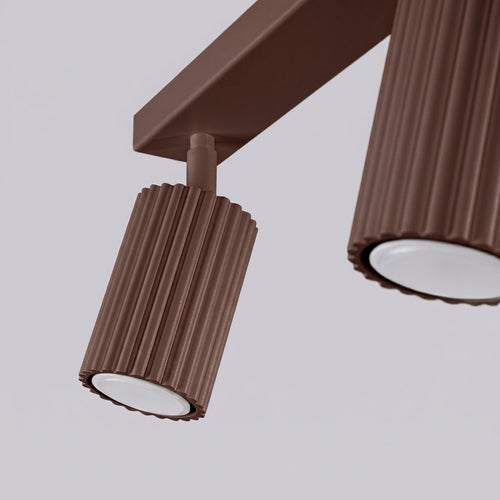Sollux Lighting Plafondlamp KARBON 3L bruin - 45x6,5x16,5cm
