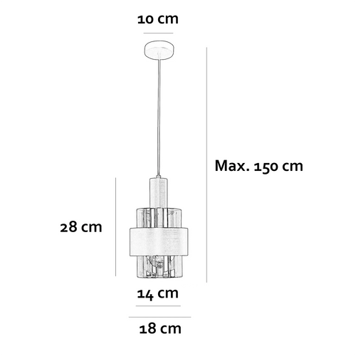 Highlight hanglamp Marrone - 1 lichts - 18  x 150   cm - brons - vtwonen shop