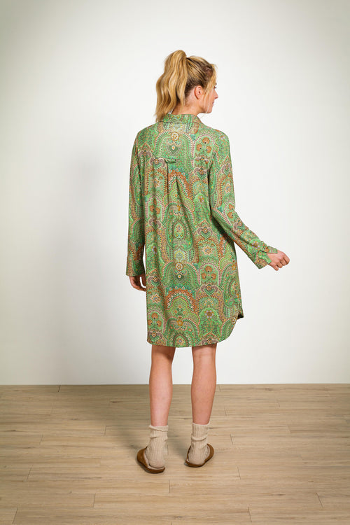 Pip Studio - Daaltje Nachthemd Lange Mouw Dames - Jabali - Groen - M - vtwonen shop