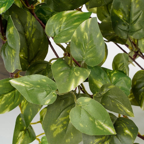 Mica Decorations Scindapsus Kunst Hangplant in Bloempot Stan - H45 x Ø25 cm - Groen
