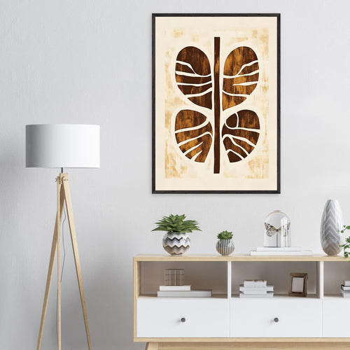 Artfulprints Poster Boho – Rooted form   - 70x100 cm - Terracotta