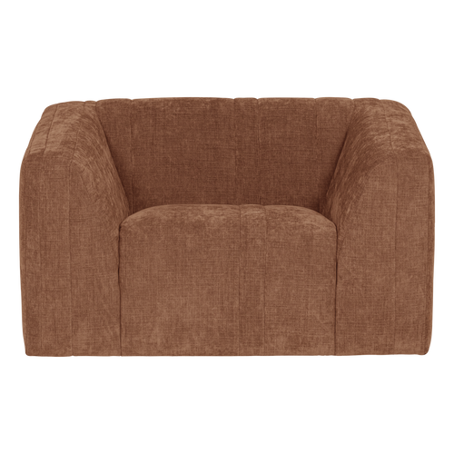 WOOOD fauteuil Omaire - Chenille - Roestbruin