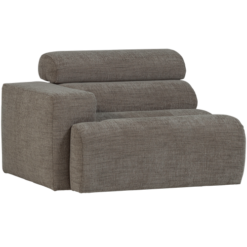WOOOD 1-zits element bank arm links Novi - Polyester - Grijs Melange - 86x109x113 - vtwonen shop