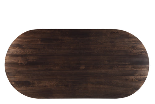 Livingfurn eetkamertafel Salvator Walnut - 200cm - mangohout - vtwonen shop