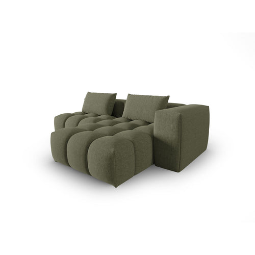 Cosmopolitan Design - Modulaire hoekbank rechts Verona 3-zits, structurele stof donker olijfgroen - 145x205x70cm