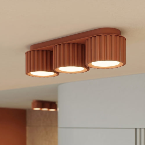 Sollux Lighting Plafondlamp AURA 3 rode oker Gx53 - 32,5x10x8cm