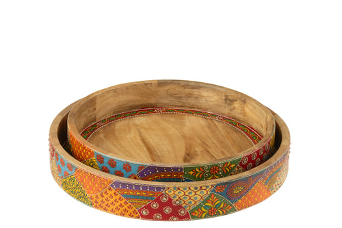 J-Line plateau 2 Handvaten - hout - mix - 2 stuks - vtwonen shop