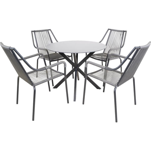 Lesli Living tuintafel Crest - zwart - Ø90x73cm