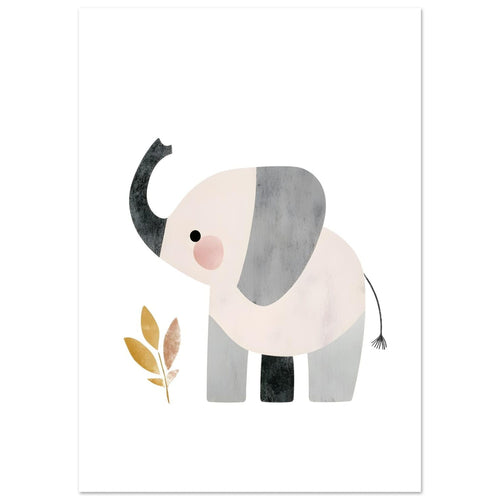 Artfulprints  Lieve olifant in aquarel   poster A4 21x29.7 cm - vtwonen shop