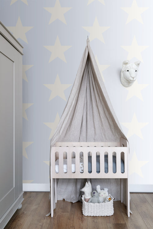 Origin Wallcoverings behang sterren lichtblauw - 53 cm x 10.05 m - 346823