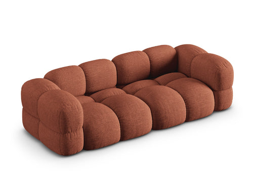 Cosmopolitan Design Bank Loretto 4-zits, structurele stof koraal - 100x250x68cm