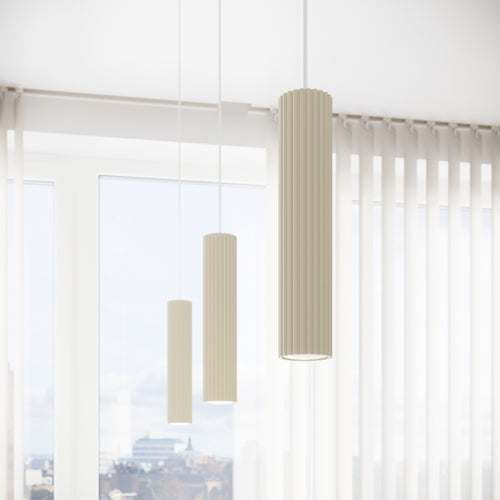 Sollux Lighting Tafellamp KARBON beige - 14,5x19,5x43cm