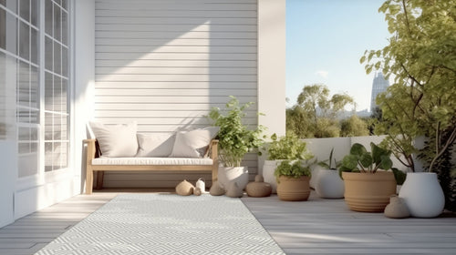 AFK Living vloerkleed Solara - voor binnen en buiten - grijs - 80 x 150 cm - vtwonen shop