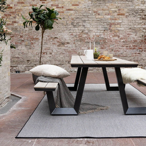 Buitenkleed Mono - Zwart/wit -  dubbelzijdig - EVA Interior - 200 x 290 cm - vtwonen shop