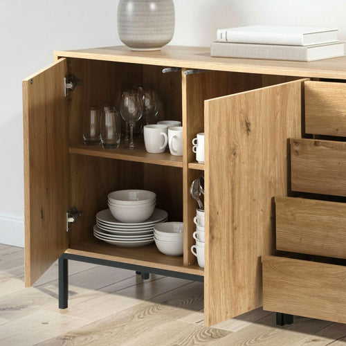 Calicosy - LENNY Dressoir - Licht hout - 140x40x80 cm