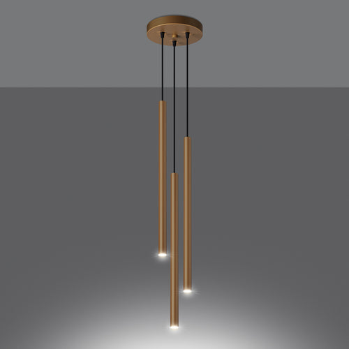 Sollux Lighting Hanglamp PASTELO 3P goud - 20x20x115cm