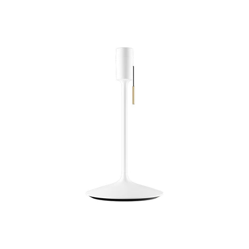 Umage Komorebi Medium lampenkap natural oak met Sante tafellamp standaard white - Ø 29 cm