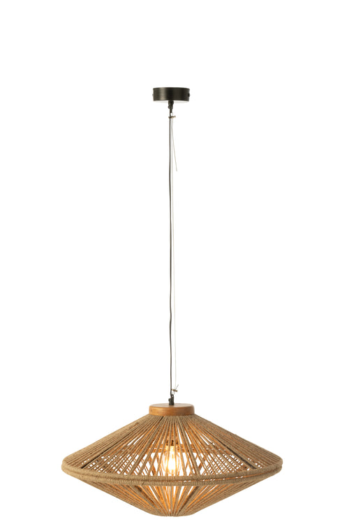 J-Line hanglamp Ovni - ijzer/jute - naturel - small - vtwonen shop