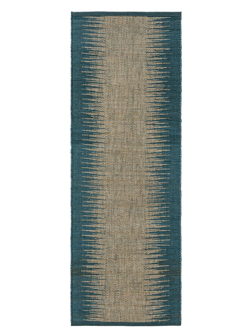 benuta jute loper Tulsi - blauw - 80x250 cm