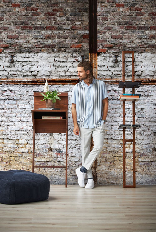 One Wall one Role fotobehang steen grijs, zwart en wit - 159 x 280 cm - AS-383501