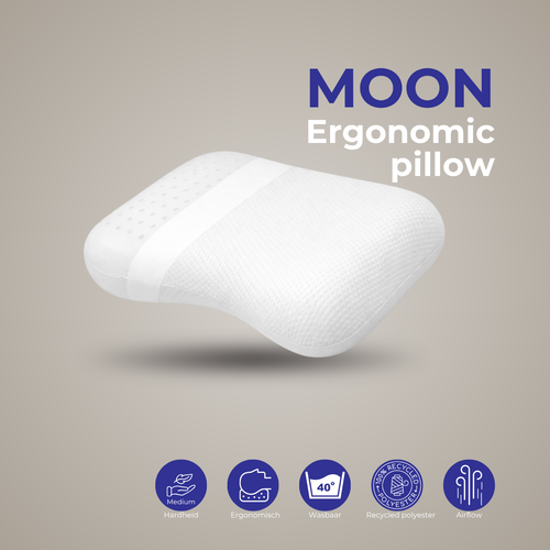 Vitality Pur - MOON Pillow - Ergonomisch Memory Foam Hoofdkussen