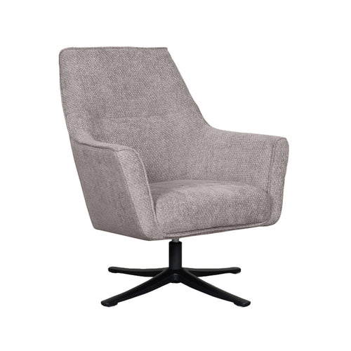 LABEL51 Fauteuil Tod - Grijs Stof - Draaibaar