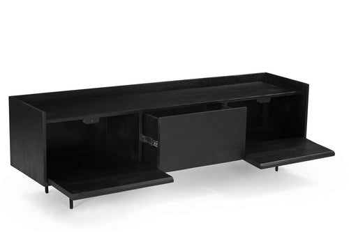 Giga Meubel Tv-Meubel Hanne - Mangohout/Metaal - Zwart - 160cm