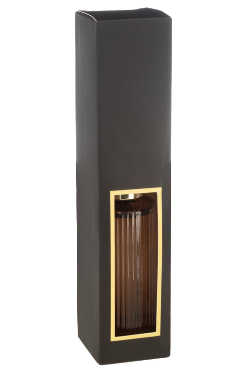 J-Line geurolie + stokjes Nordic Vetiver - glas - amber - small - vtwonen shop