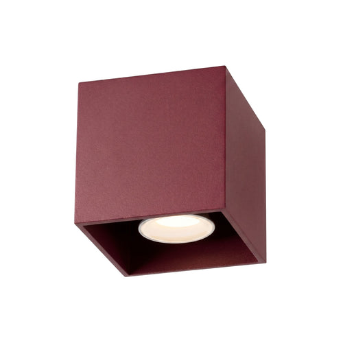 Sollux Lighting Plafondlamp QUAD 1 bordeaux - 10x10x10cm